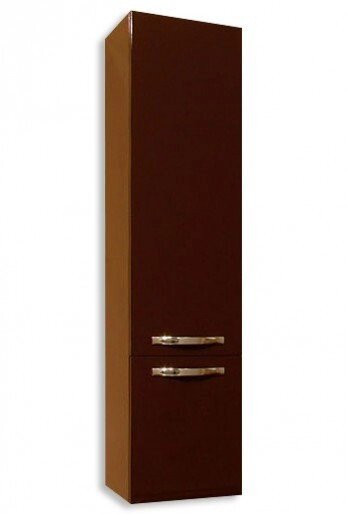 Шкаф-колонна подвесная Акватон Ария М тёмно-коричневая с корзиной от компании Интернет-магазин ProComfort - фото 1