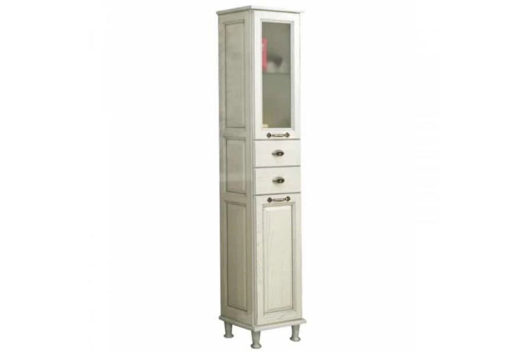 Шкаф - колонна, ЖЕРОНА, левый белое серебро 1A158903GEM2L от компании Интернет-магазин ProComfort - фото 1