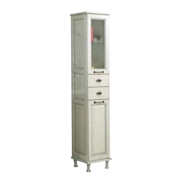 Шкаф - колонна, ЖЕРОНА правый белое серебро 1A158903GEM2R от компании Интернет-магазин ProComfort - фото 1