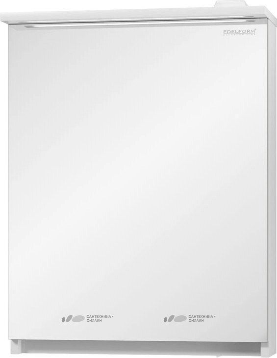 Шкаф зеркальный Амата 60 EDELFORM, белый (2-782-00-S) от компании Интернет-магазин ProComfort - фото 1