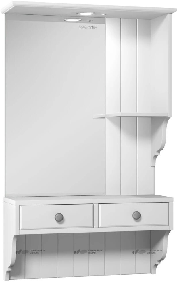 Шкаф зеркальный EDELFORM Дижон 60 , белый (2-263-032-S) от компании Интернет-магазин ProComfort - фото 1