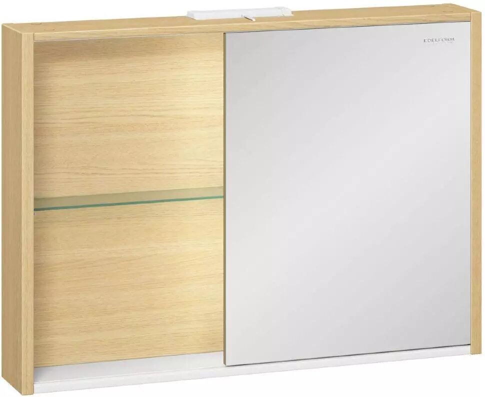 Шкаф зеркальный Уника 100 EDELFORM, белый с дуб гальяно (2-741-45-S) от компании Интернет-магазин ProComfort - фото 1