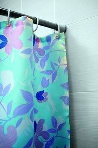 Штора для ванной Аквалиния (020А-2(2)), голубые листья, (4680018348255) от компании Интернет-магазин ProComfort - фото 1