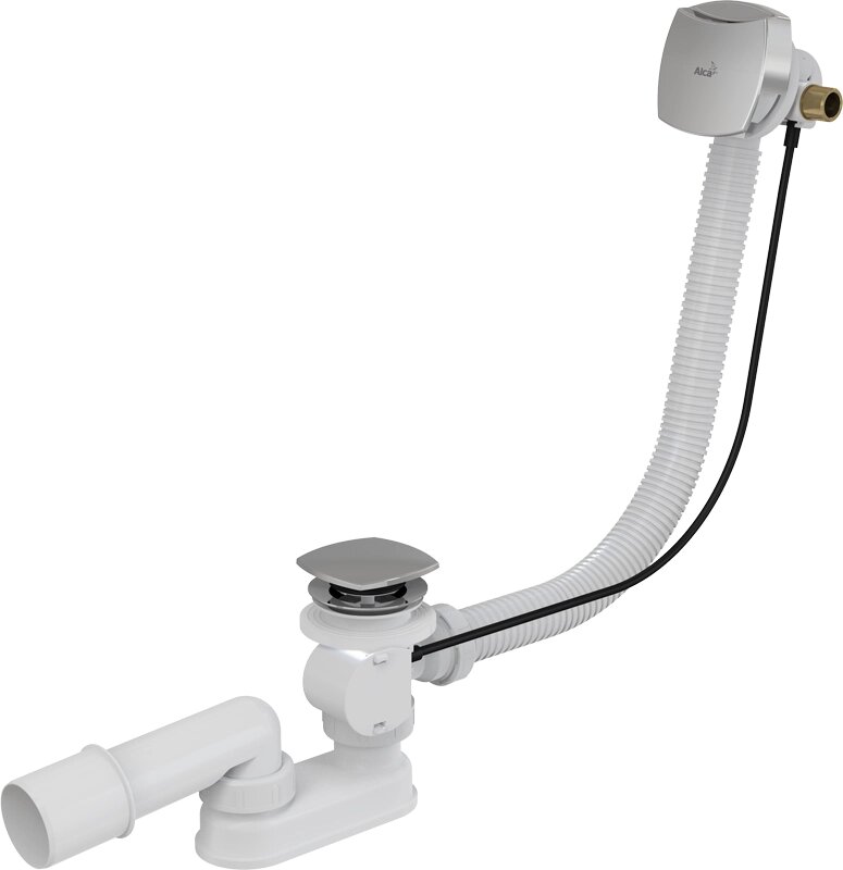 Сифон Alca Plast для ванны автомат с напуском воды через перелив, хром A564CRM3 от компании Интернет-магазин ProComfort - фото 1