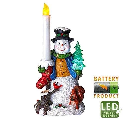Светильник Снеговик со свечой 24х12см на батарейке 990-72 от компании Интернет-магазин ProComfort - фото 1