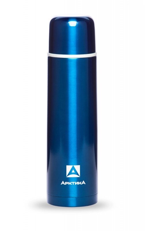 Термос ARCTICA (1,0л)(26ч)(металл)(эф. шелка)-синий R 83500 от компании Интернет-магазин ProComfort - фото 1