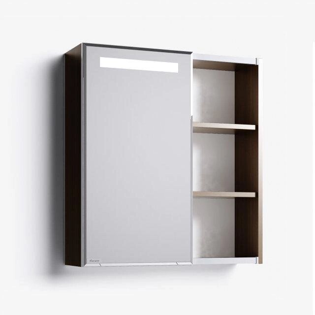Зеркальный шкаф настенный Аляванн Marko 80, венге мокко/белый от компании Интернет-магазин ProComfort - фото 1
