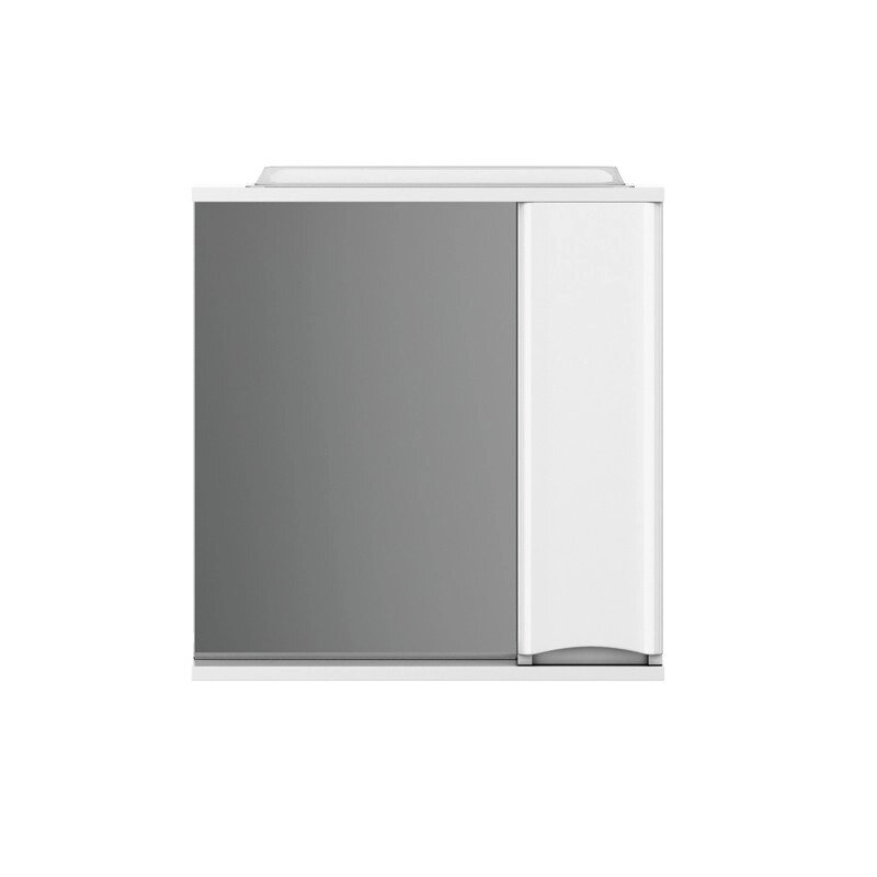 Зеркало Am-Pm Like 65*78, частично-зеркальный шкаф, правый, 80 см с подсветкой, белый глянец (M80MPR0 от компании Интернет-магазин ProComfort - фото 1