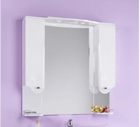 Зеркало Aqwella Таvrus 100 с шкафчиком и подсветкой от компании Интернет-магазин ProComfort - фото 1