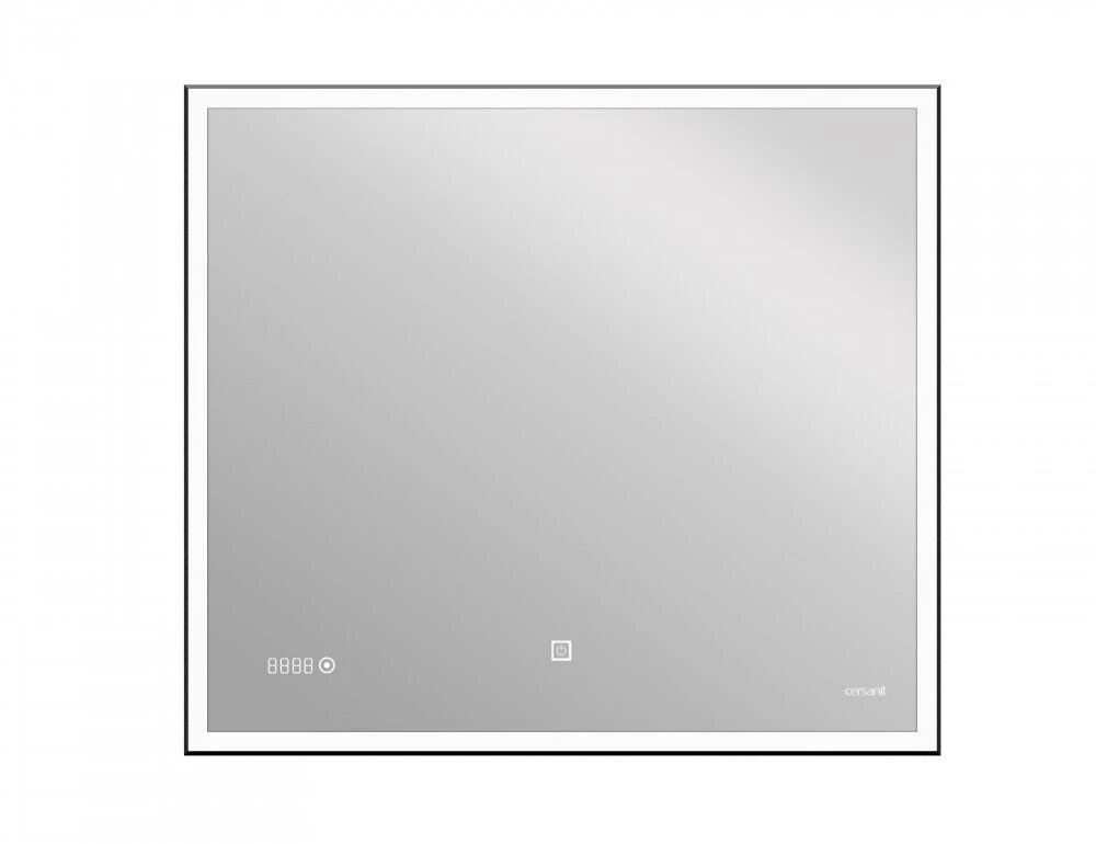 Зеркало Cersanit LED 011 design 100x80 с подсветкой часы металл. рамка прямоугольное (KN-LU-LED011*100-d-Os) от компании Интернет-магазин ProComfort - фото 1