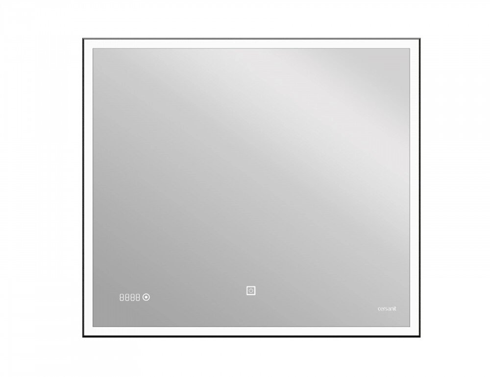 Зеркало Cersanit LED 011 design 80x70 с подсветкой часы металл. рамка прямоугольное (KN-LU-LED011*80-d-Os) от компании Интернет-магазин ProComfort - фото 1
