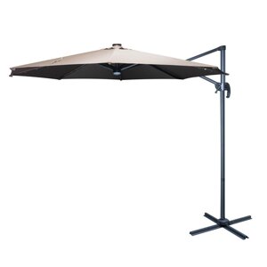 Зонт для летних кафе с солнечным накопителем (подсветкой) d-290см, цвет Бежевый