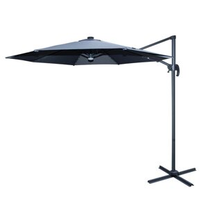 Зонт для летних кафе с солнечным накопителем (подсветкой) d-290см, цвет Темно-серый
