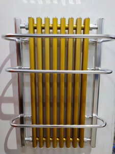 Анодированный радиатор-полотенцесушитель Титано-Магниевый золото 70*45