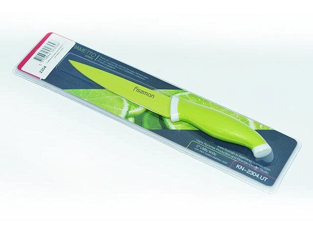 2305 FISSMAN Овощной нож RAMETTO 8 см (нерж. сталь с цветным покрытием) от компании Интернет-магазин VPROK_kz - фото 1