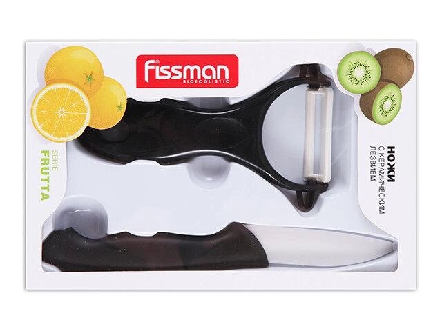 2603 FISSMAN Набор из разделочного ножа и ножа для чистки овощей Y-форма FRUTTA (керамика) от компании Интернет-магазин VPROK_kz - фото 1