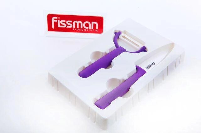 2607 FISSMAN Набор из разделочного ножа 8 см и ножа для чистки овощей Y-форма MUSE (керамика) от компании Интернет-магазин VPROK_kz - фото 1