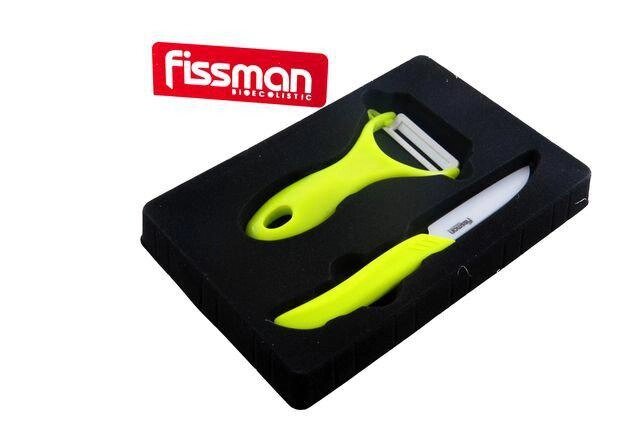 2608 FISSMAN Набор из разделочного ножа 8 см и ножа для чистки овощей Y-форма MARCA (керамика) от компании Интернет-магазин VPROK_kz - фото 1