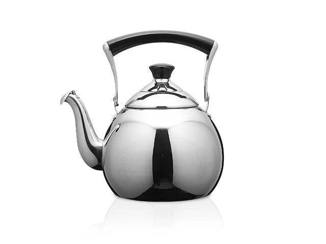 5941 FISSMAN Чайник для кипячения воды JASMINE PEARL 1 л со свистком (нерж. сталь) от компании Интернет-магазин VPROK_kz - фото 1