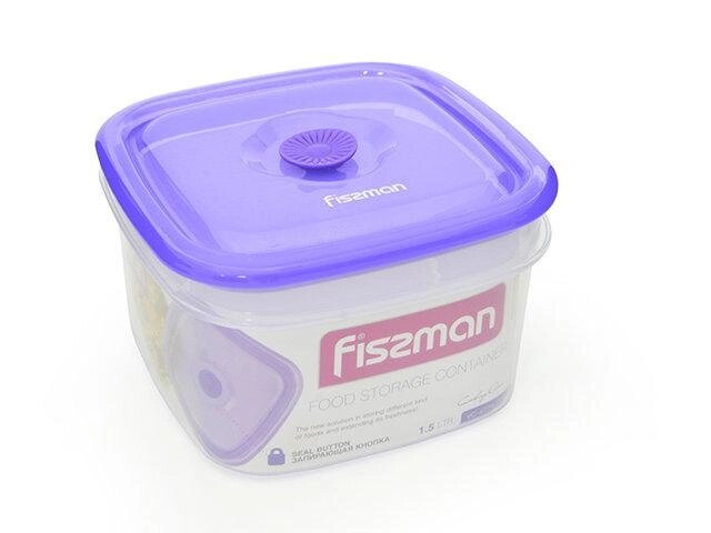 6774 FISSMAN Квадратный контейнер для хранения продуктов 16x16x9,5 см / 1,5 л (пластик) от компании Интернет-магазин VPROK_kz - фото 1