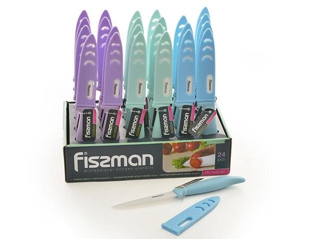 7528 FISSMAN Нож в чехле 10 см (керамическое лезвие) от компании Интернет-магазин VPROK_kz - фото 1