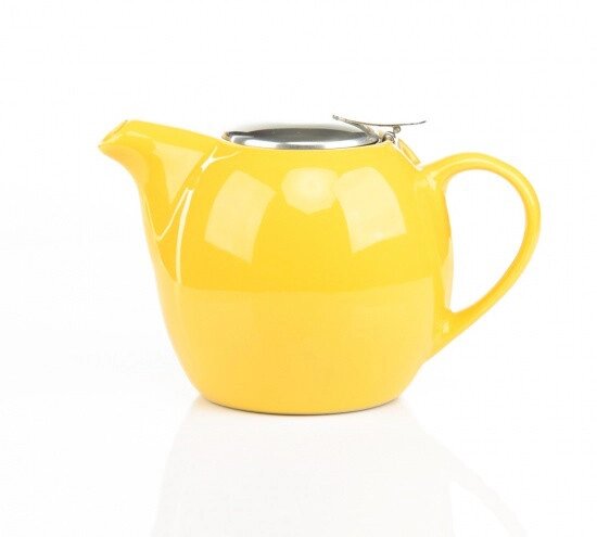 9202 FISSMAN Заварочный чайник 750 мл с ситечком ЖЕЛТЫЙ (керамика) от компании Интернет-магазин VPROK_kz - фото 1