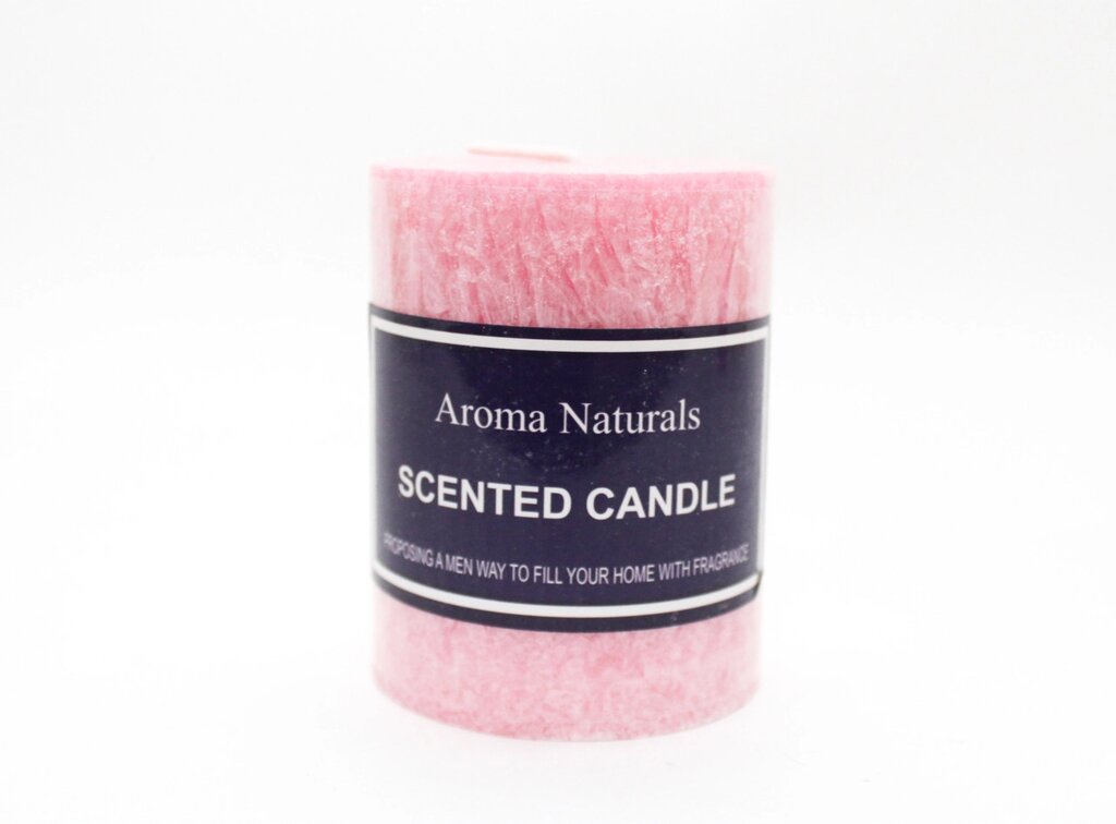 Ароматическая свеча, Aroma Naturals, розовая, 8 см от компании Интернет-магазин VPROK_kz - фото 1