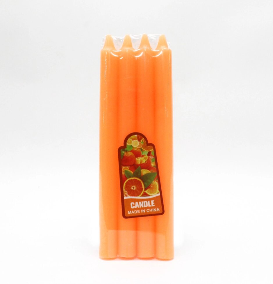 Ароматические свечи, Orange, 4 шт. от компании Интернет-магазин VPROK_kz - фото 1