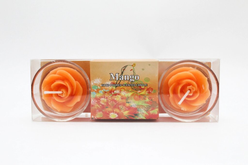 Ароматические свечи, розы оранжевые, 2 шт. от компании Интернет-магазин VPROK_kz - фото 1