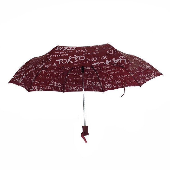 Автоматический складной женский зонт "Столицы мира" от компании Интернет-магазин VPROK_kz - фото 1