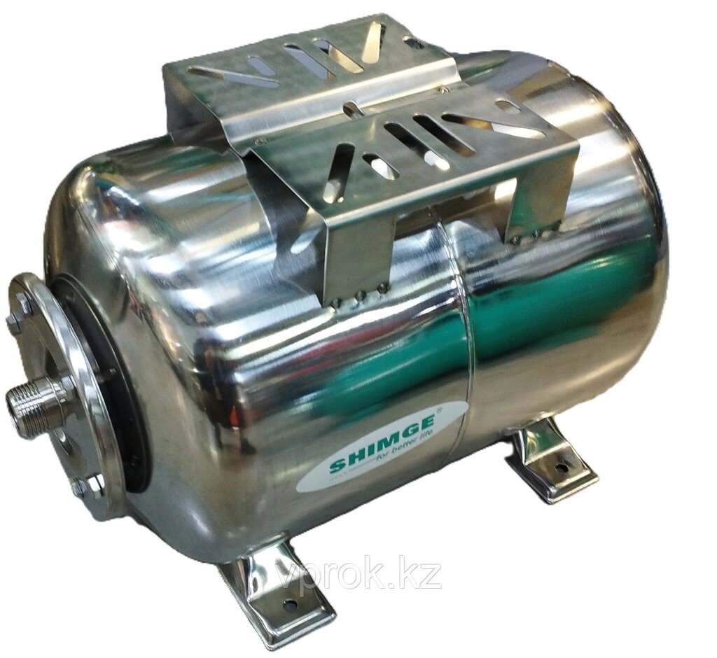 Бак гидроаккумулятор горизонтальный (нержавеющая сталь) 24 л. SHIMGE от компании Интернет-магазин VPROK_kz - фото 1