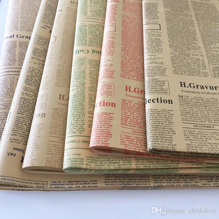 Бумага упаковочная крафт "Газеты" в листах 50x70 см от компании Интернет-магазин VPROK_kz - фото 1