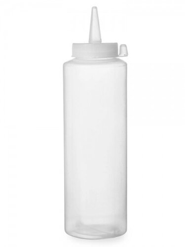 Бутылка для соуса пластиковая, прозрачная 450 мл