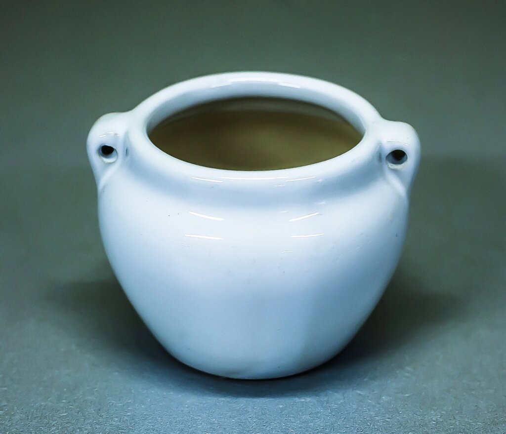 Чаша декоративная "Чугунок" (керамика, белая),5см от компании Интернет-магазин VPROK_kz - фото 1