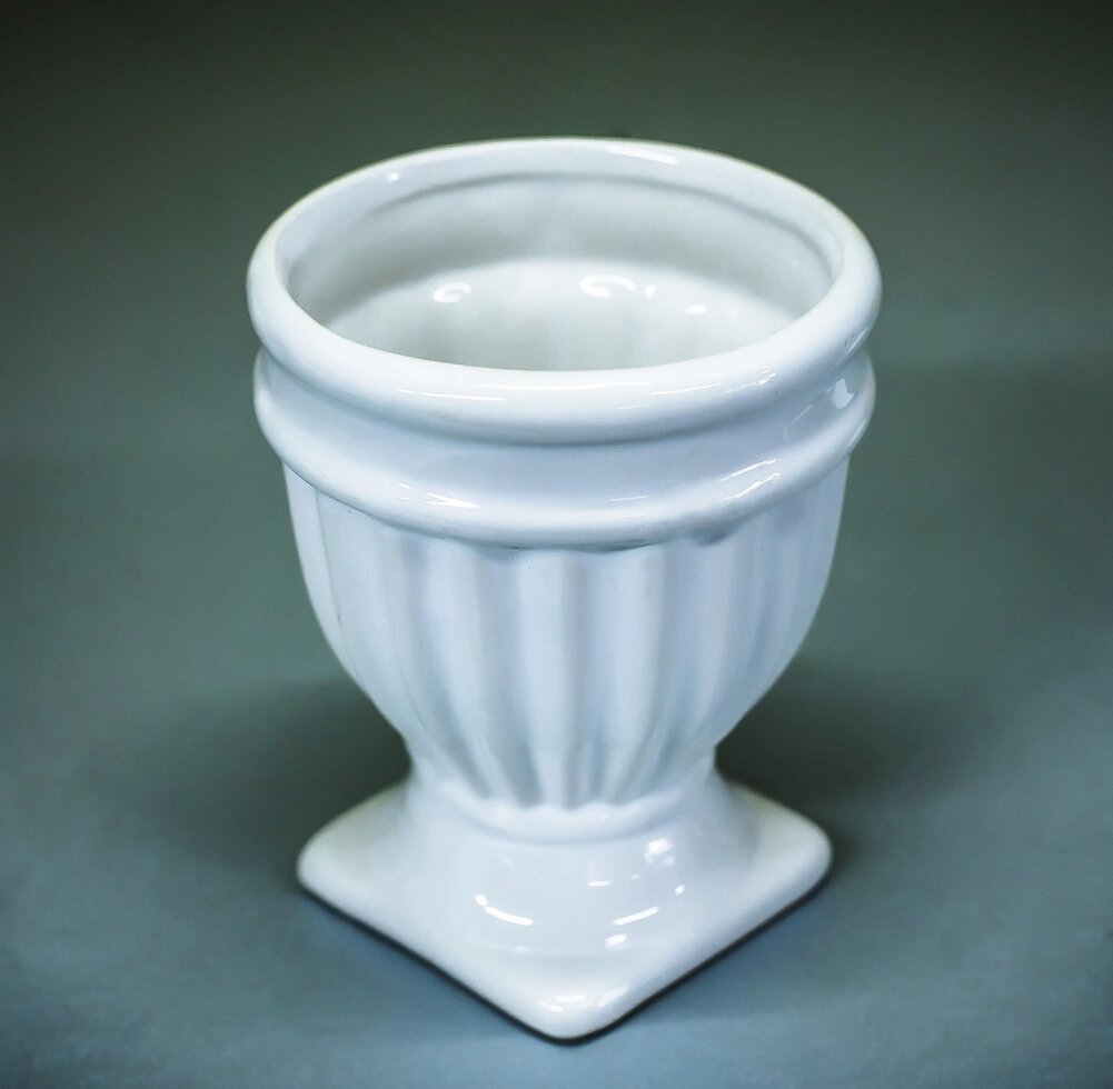Чаша декоративная (керамика, белая),10см от компании Интернет-магазин VPROK_kz - фото 1