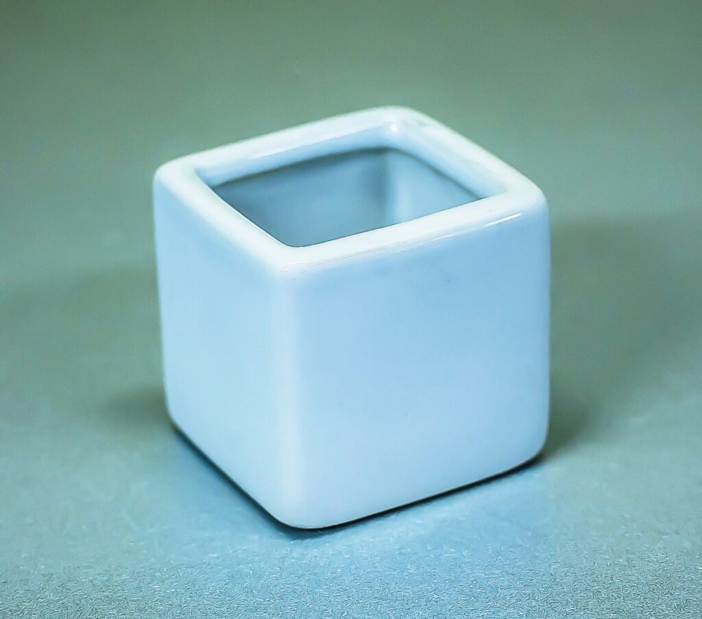 Чаша декоративная "Квадратная" (керамика, белая),5х5см от компании Интернет-магазин VPROK_kz - фото 1