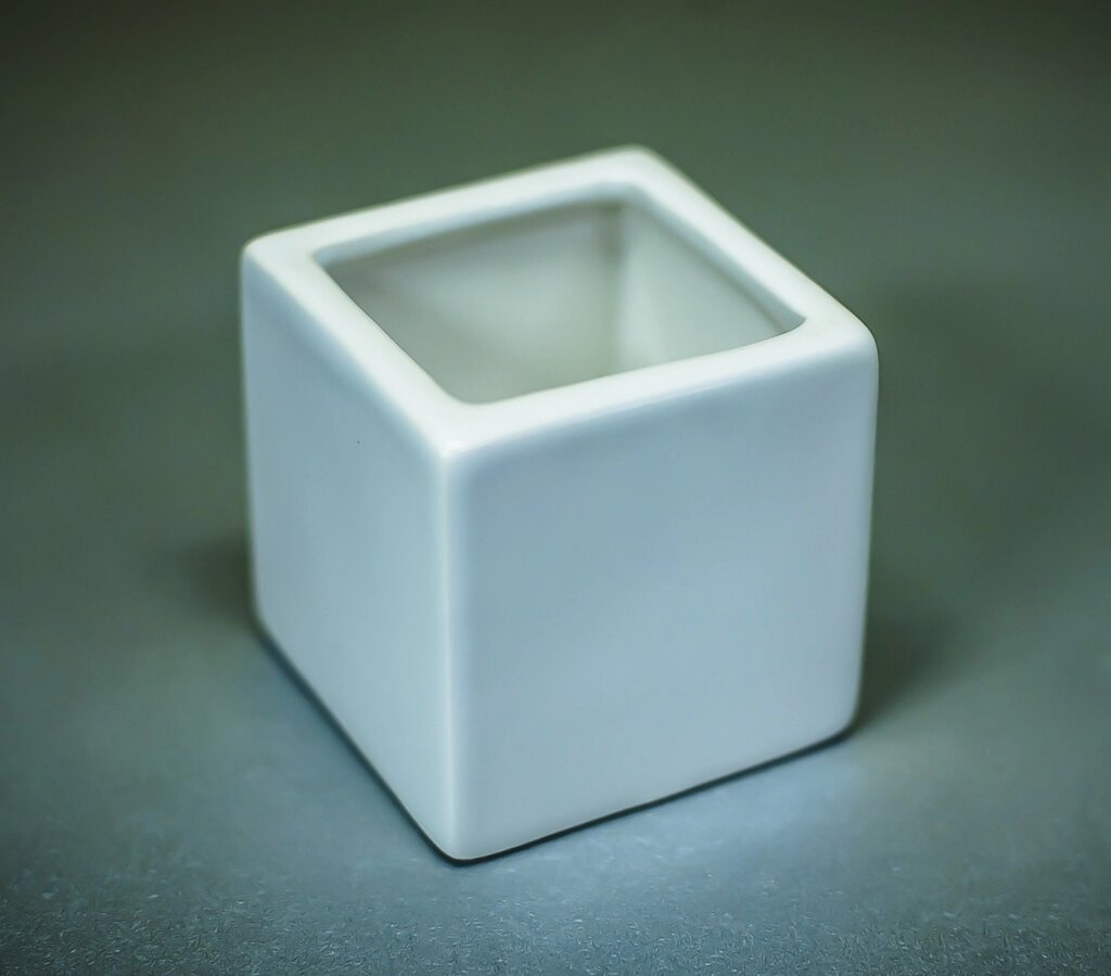 Чаша декоративная "Квадратная" (керамика, белая),6,5х6,5см от компании Интернет-магазин VPROK_kz - фото 1