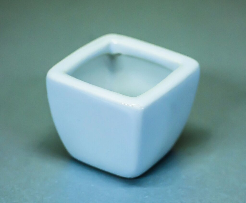 Чаша декоративная "Трапеция" (керамика, белая),4,5см от компании Интернет-магазин VPROK_kz - фото 1