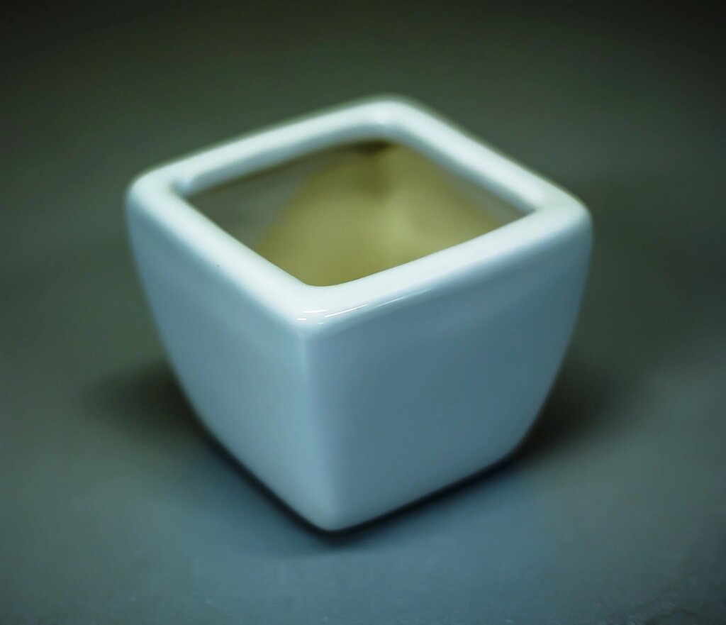 Чаша декоративная "Трапеция" (керамика, белая),6,5см от компании Интернет-магазин VPROK_kz - фото 1