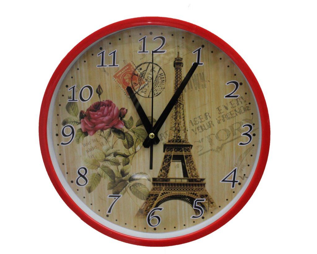 Часы настенные Франция, красные от компании Интернет-магазин VPROK_kz - фото 1