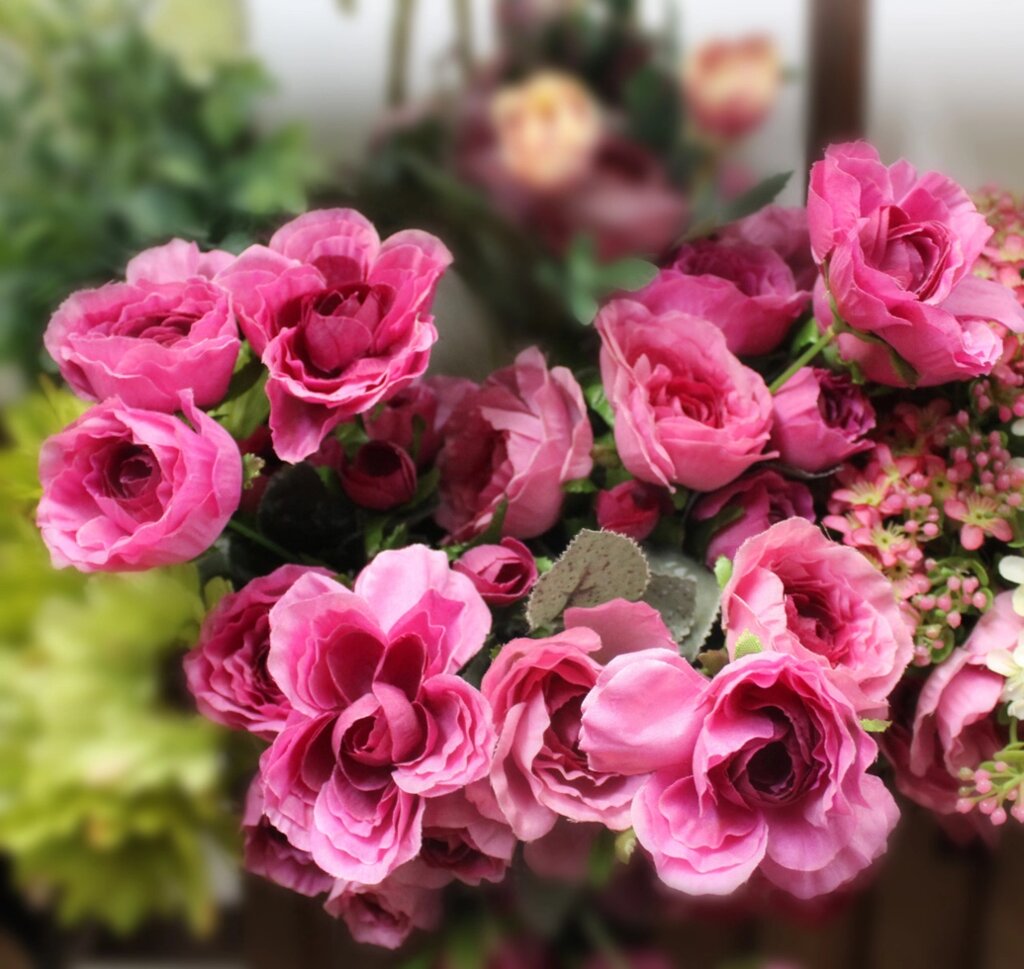 Цветы искусственные, розы, розовые от компании Интернет-магазин VPROK_kz - фото 1
