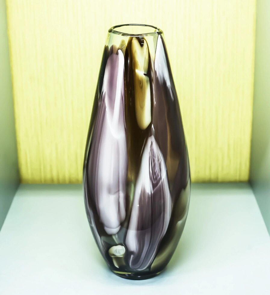 Декоративная большая настольная ваза (цветное стекло), 45см от компании Интернет-магазин VPROK_kz - фото 1