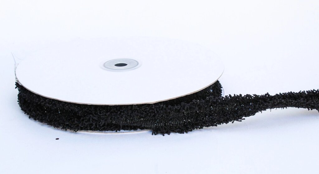 Декоративная лента для одежды с бахромой, черная, 1.5 см от компании Интернет-магазин VPROK_kz - фото 1