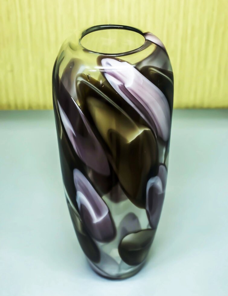 Декоративная настольная ваза (цветное стекло), 36см от компании Интернет-магазин VPROK_kz - фото 1