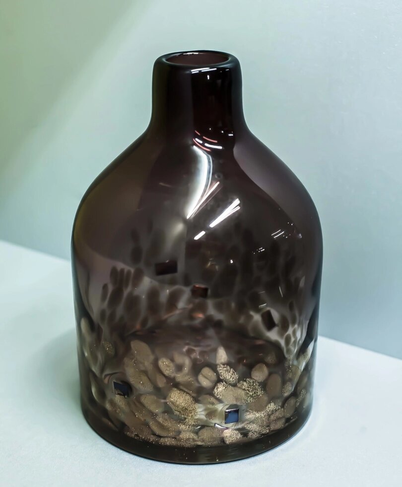 Декоративная настольная ваза "Морской риф" (стекло, коричневая),25см от компании Интернет-магазин VPROK_kz - фото 1
