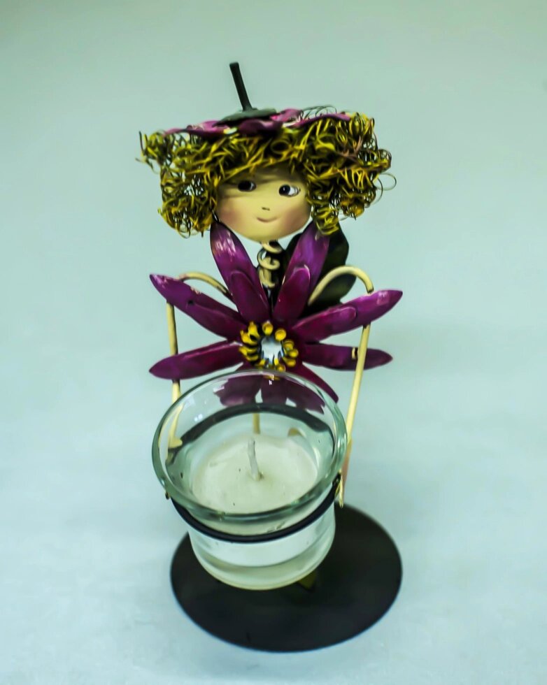 Декоративная свеча гелевая "Ромашка фиолетовая" от компании Интернет-магазин VPROK_kz - фото 1