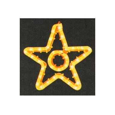 Декоративная светящаяся акриловая фигура "Звезда желтая, с кругом" от компании Интернет-магазин VPROK_kz - фото 1