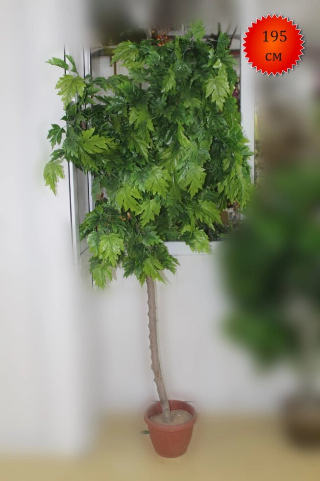 Дерево искусственное, клен зеленый, 195 см от компании Интернет-магазин VPROK_kz - фото 1