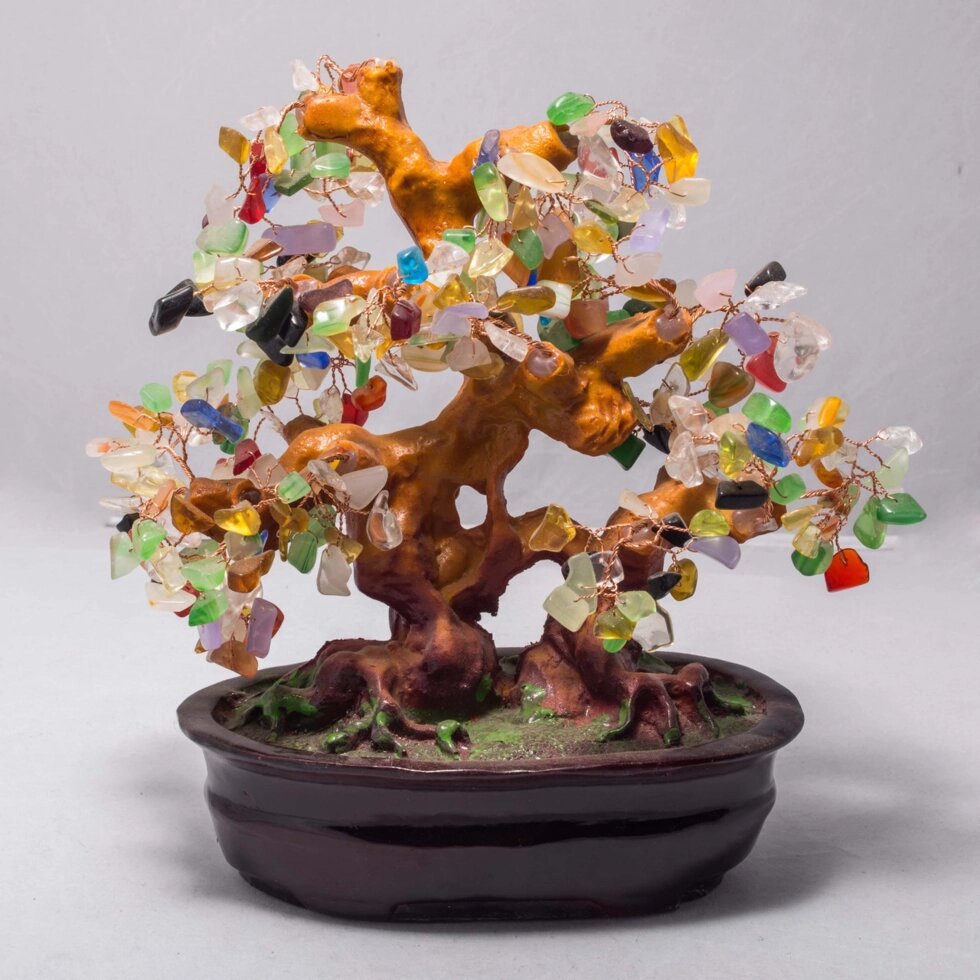 "Дерево с разноцветными камнями по фэн-шуй" от компании Интернет-магазин VPROK_kz - фото 1