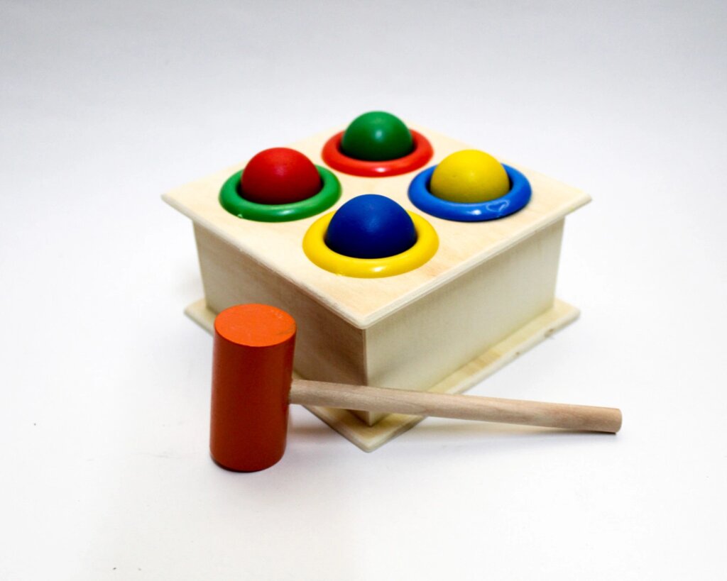 Деревянная игрушка "Стучалка шарики" от компании Интернет-магазин VPROK_kz - фото 1